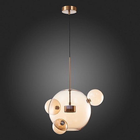 Светильник подвесной ST-Luce Латунь/Коньячный LED 1*10W 3000K SL1133.303.01 - фото
