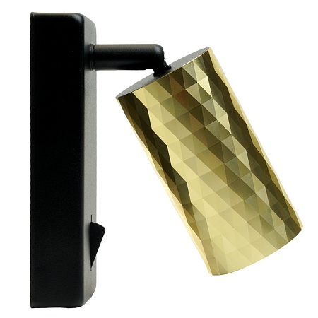 Светильник Feron ML1880 PRISM 35W, 230V, GU10, золото и чёрный - фото