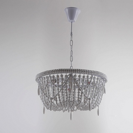 Люстра Rh Anselme White Wood Weathered Chandelier Imperiumloft 84574-22 - фото