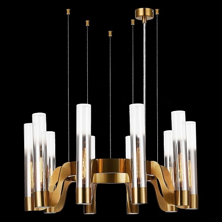 Люстра подвесная ST-Luce Латунь/Хром, Прозрачный E14 10*40W SL1235.303.10 - фото