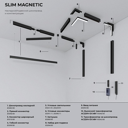 Ввод питания Slim Magnetic белый 85095/00 - фото