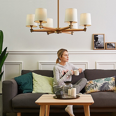 Люстра Jorgenson D85 White/Dark Wood Imperiumloft 203574-26 - фото