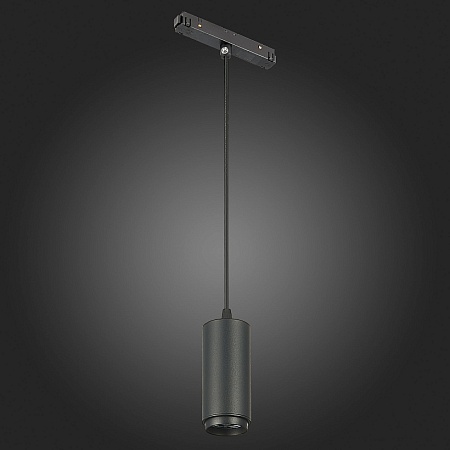 Магнитный трековый светильник подвесной ZOOM Черный LED 1*6W 3000K 667Lm Ra>80 10-60° I ST357.433.06 - фото