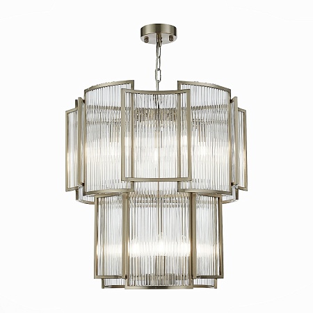 Люстра подвесная ST-Luce Никель/Прозрачный, Никель E14 8*60W SL1234.103.08 - фото