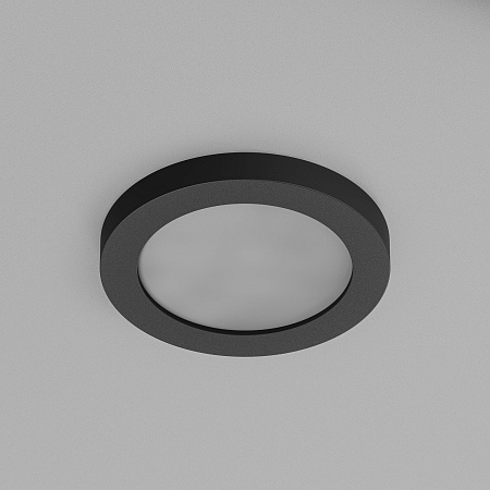 DK3012-BK Встраиваемый светильник влагозащ., IP 44, 50 Вт, GU10, черный, алюминий - фото