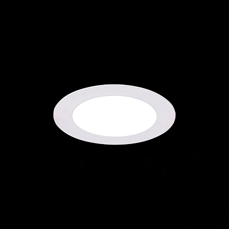 Св-к встр. Белый LED 1*6W 3000K 480Lm Ra80 110° IP20 D90xH30 220-240V ST210.538.06 - фото
