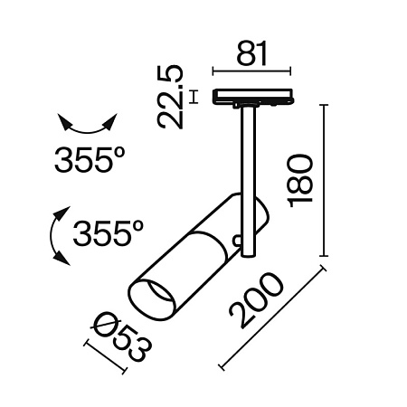 Трековый светильник Technical Elti TR005-1-GU10-B - фото