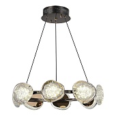 Светильник подвесной ST-Luce черный/ золотистый / прозрачный LED 1*64W 4000K SL6018.203.64
