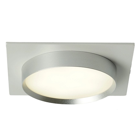 Светильник встраиваемый Feron DL506 потолочный GX53 белый + серебро квадрат - фото