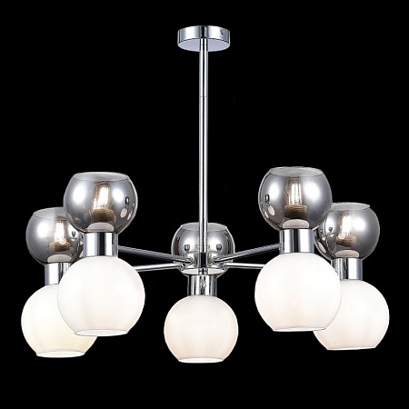 Светильник потолочный Хром/Белый, Дымчатый E27 10*60W SLE1138-102-10 - фото