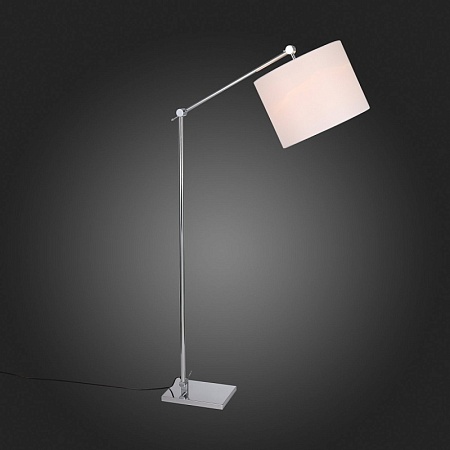 Торшер ST-Luce Хром/Белый E27 1*60W (из 2-х коробок) SL460.105.01 - фото