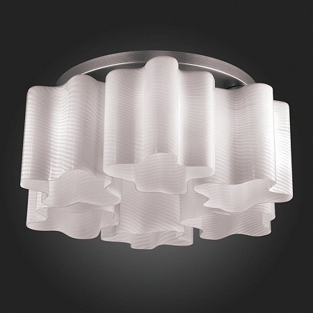 Люстра потолочная ST-Luce Серебристый/Белый с полосками E27 6*60W SL117.502.06 - фото