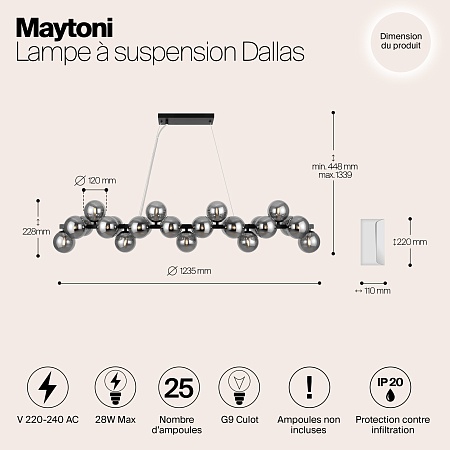 Подвесной светильник Maytoni MOD547PL-25B - фото