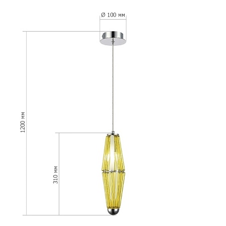 Светильник подвесной ST-Luce Хром/Золотистый G9 1*5W 4000K SL1242.123.01 - фото