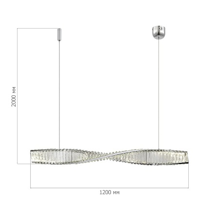 Светильник подвесной ST-Luce Хром/Прозрачный LED 1*25W 4000K SL6205.123.01 - фото