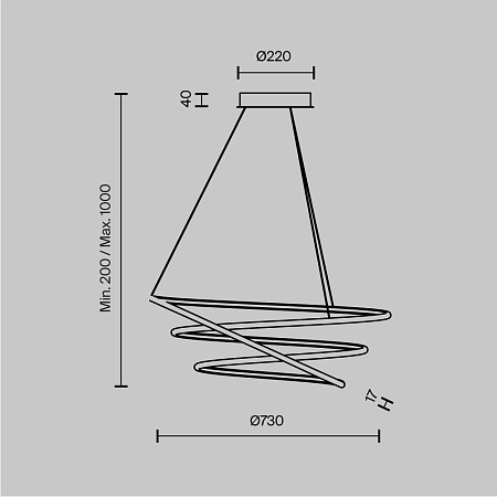Подвесной светильник Maytoni Nola MOD100PL-L88BSK1 - фото