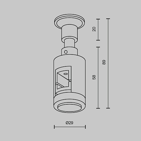 Крепление настенное Wall  одинарное Flarity латунь - фото