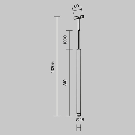 Трековый подвесной светильник Technical TR191-1-3W3K-M-BW - фото