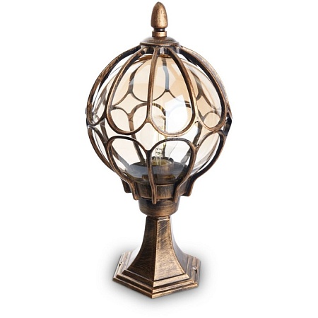 Светильник садово-парковый Feron PL3804  круглый на постамент 60W 230V E27, черное золото - фото