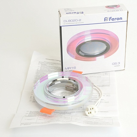 Светильник встраиваемый Feron DL8060-2 потолочный MR16 G5.3 мультиколор-перламутр - фото