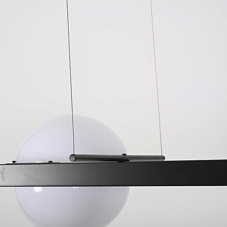 Реечный Подвесной Светильник Palma Wall Lamp 2 Шара + 1 Вазон Горизонтальная Imperiumloft 204172-22 - фото
