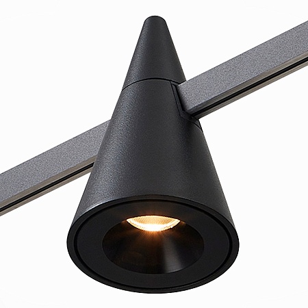 Магнитный трековый светильник FARM Черный LED 1*5W 3000K 325Lm Ra90 60 IP20 D70xH115 24 ST813.406.05 - фото