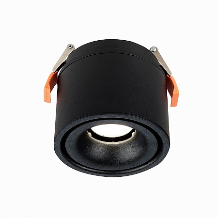 Св-к встр. Черный LED 1*12W 3000K 1 000Lm Ra>90 36° IP20 D100xH105 170-240VV ST652.438.12 - фото