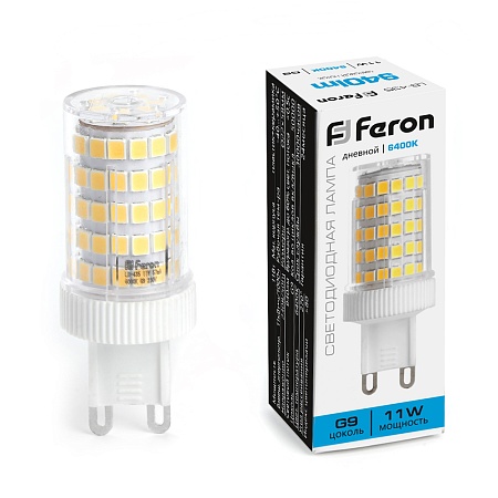 Лампа светодиодная Feron LB-435 G9 11W 175-265V 6400K - фото