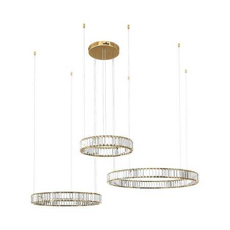 10135/3 Gold Подвесной светильник LOFT IT Crystal ring - фото