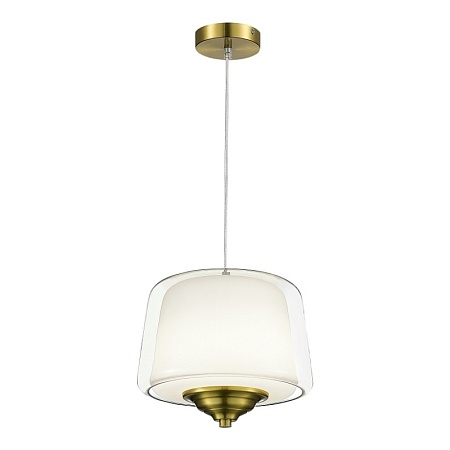 Светильник подвесной ST-Luce Латунь/Белый, Прозрачный LED 1*18W 3000K SL6127.303.01 - фото