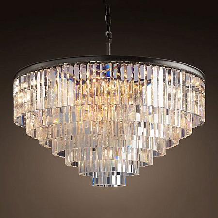 Люстра Rh 1920S Odeon Clear Glass Fringe Chandelier D80 Imperiumloft 73479-22 - фото