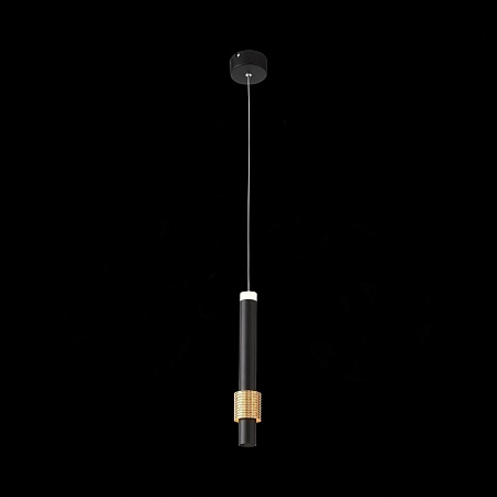 Светильник подвесной ST-Luce Черный, Анодированный золотой/Черный LED 1*6W 3000K SL1591.403.01 - фото