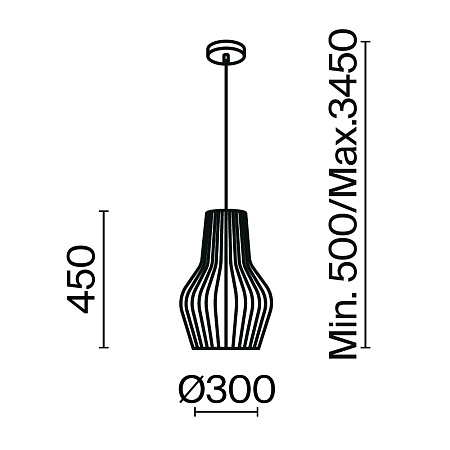 Подвесной светильник Maytoni MOD191PL-01W1 - фото