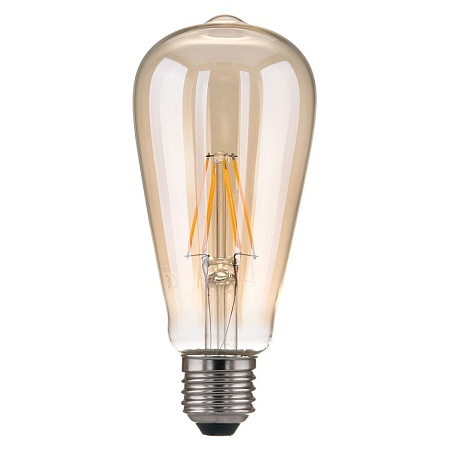 Филаментная светодиодная лампа ST64 6W 3300K E27 Classic FD 6W 3300K E27 - фото