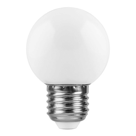 Лампа светодиодная Feron LB-37 Шарик матовый E27 1W 230V 2700K - фото