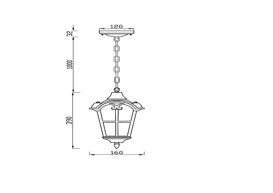 Подвесной светильник Outdoor O413PL-01GB - фото