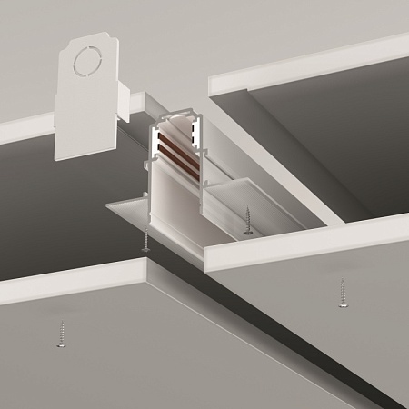 Трековая система Maytoni для натяжного потолка магнитная белая 400 TS-D-400-TR032-2-20W4K-S-W