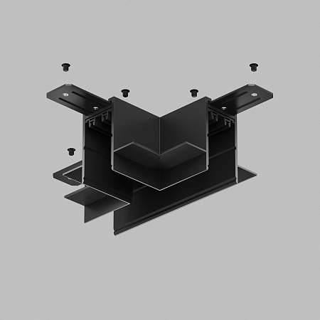 TR2113-BK Коннектор трека SMART для ГКЛ , \"Т\" образный, механический , черный. - фото