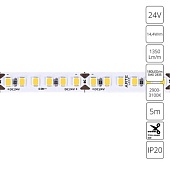 Светодиодная лента 24V 14,4W/m 3000К 5м Arte Lamp TAPE A2418008-01-3K