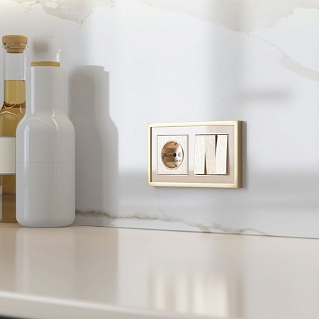 Набор клавиш для выключателя трехклавишного (шампань рифленый) W1139010 - фото