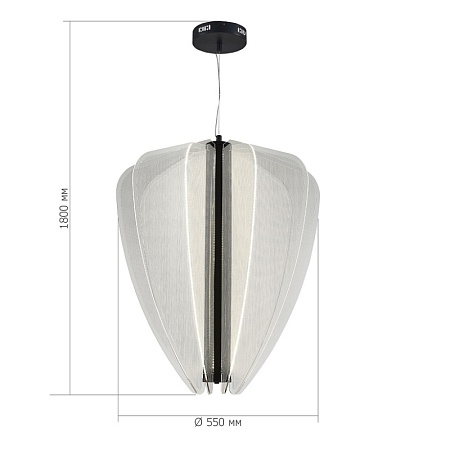 Светильник подвесной ST-Luce Черный/Прозрачный LED 1*75W 4000K SL6509.413.01 - фото