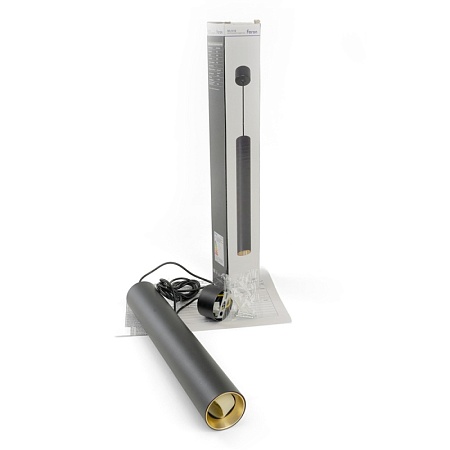 Светильник потолочный Feron ML1018 Barrel levitation на подвесе MR11 35W 230V, черный + золото 40*250 - фото