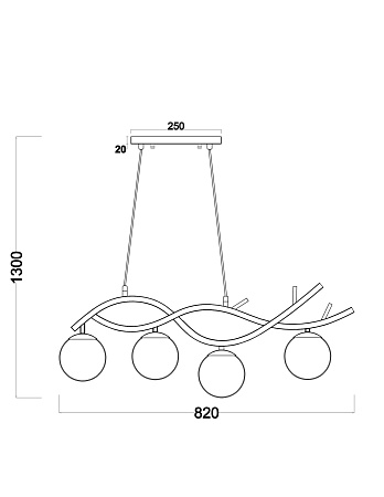 Подвесной светильник Freya Rosella FR8014PL-04BS - фото
