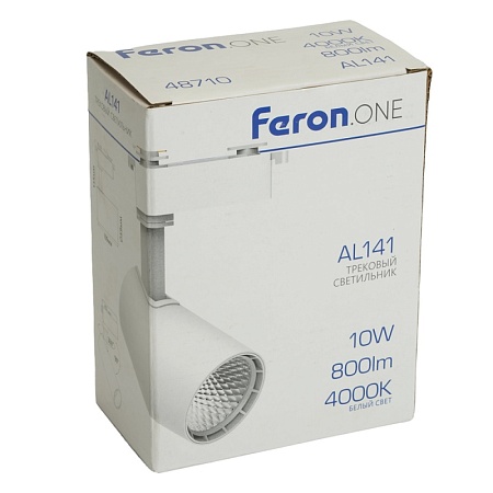 Светодиодный светильник Feron.ONE AL141 трековый однофазный на шинопровод 10W 4000K 35 градусов белый - фото