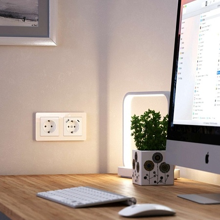 Рамка из акрила на 2 поста Acrylic айвори W0022743 - фото