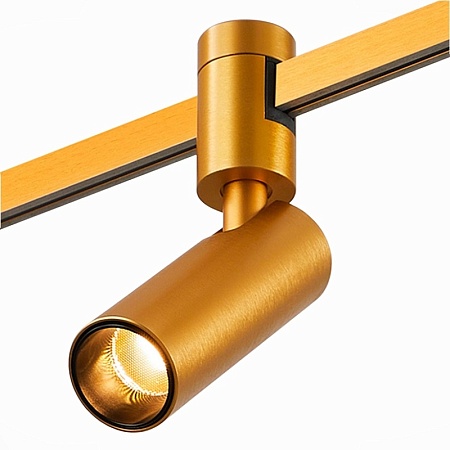 Магнитный трековый светильник FARM Золотистый LED 1*5W 4000K 350Lm Ra90 60 IP20 D35xH1 ST811.246.05 - фото