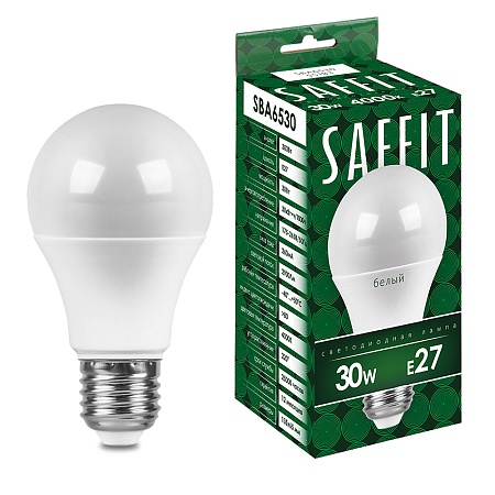 Лампа светодиодная SAFFIT SBA6530 Шар E27 30W 230V 2700K - фото