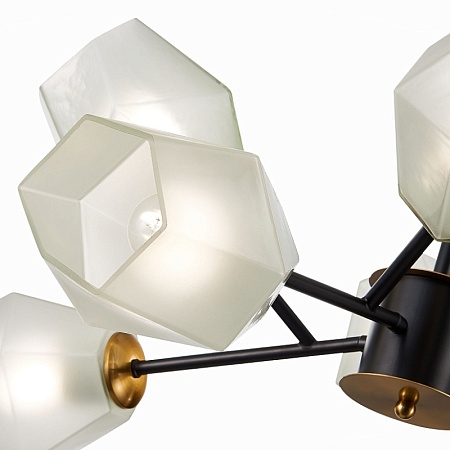 Светильник потолочный Латунь, Черный/Белый E27 8*60W SLE205102-08 - фото