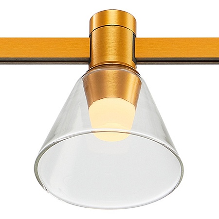 Магнитный трековый светильник FARM Золотистый LED 1*3W 3000K 89Lm Ra90 120 IP20 D90xH10 ST814.206.03 - фото