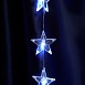 Светодиодная гирлянда Feron CL25 занавес Звездочки  2*1м  + 3м 5000K с контроллером, c питанием от сети 230V, прозрачный шнур - фото